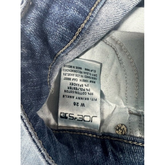 Joes Jeans W 26 Womens Skinny Ankle Stretch Mid Rise Dark Wash Denim - Picture 3 of 9